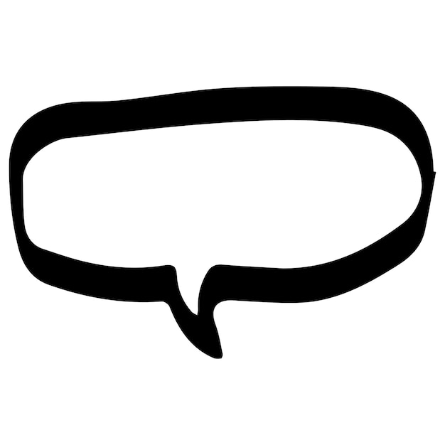 Speech bubble thin line sketch Communicatie chat lineaire illustratie van klantdialoog leeg t