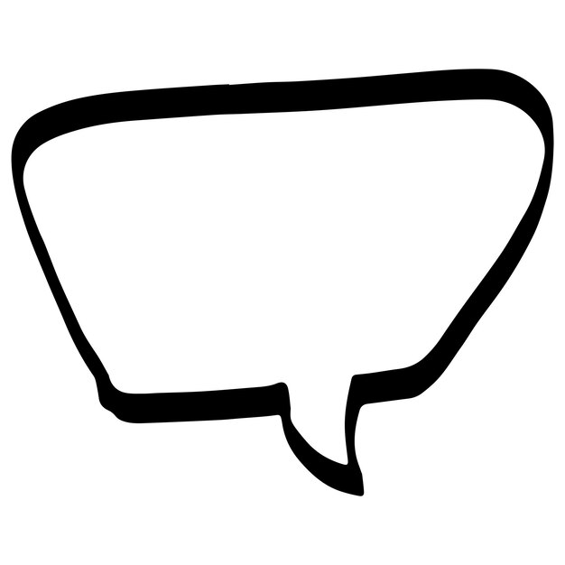 Speech bubble thin line sketch Communicatie chat lineaire illustratie van klantdialoog leeg t