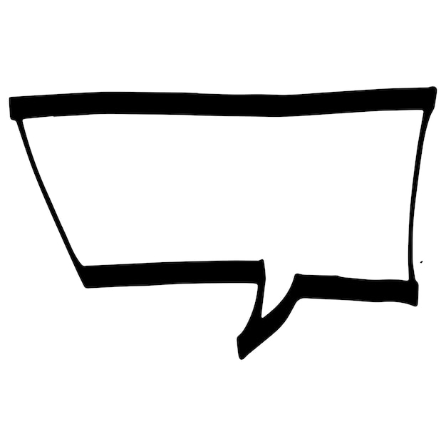 Speech bubble thin line sketch Communication chat linear illustration of customer dialogue blank t