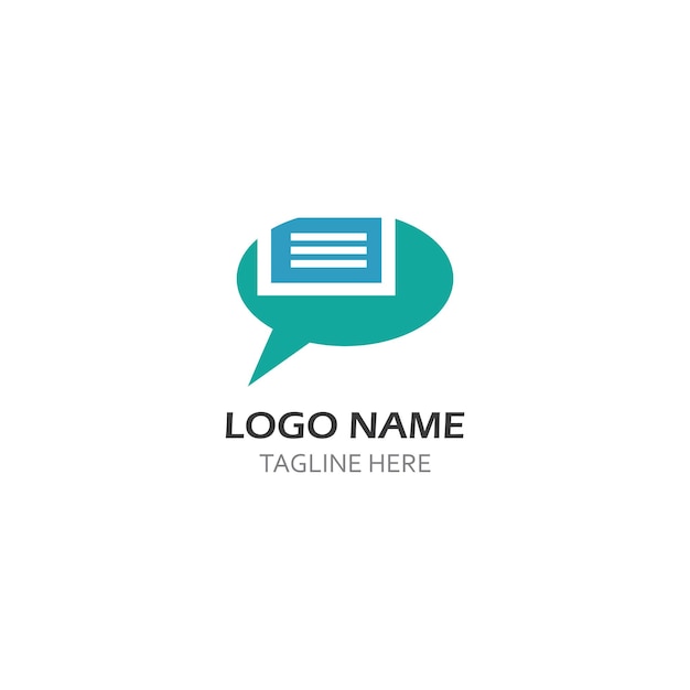 Speech bubble Vector logo design Business concept