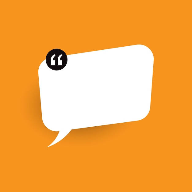 speech bubble vector in orange background