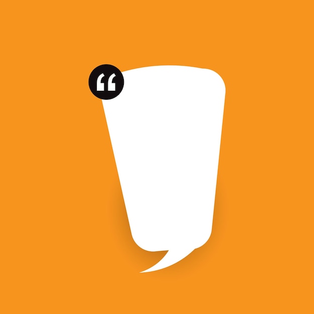 speech bubble vector in orange background