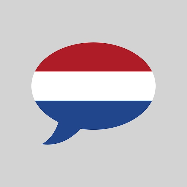 벡터 네덜란드의 발을 가진 음성 버블 네덜란드어 개념 터 디자인 요소