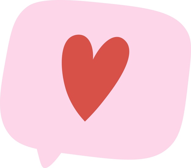 Vector speech bubble with heart