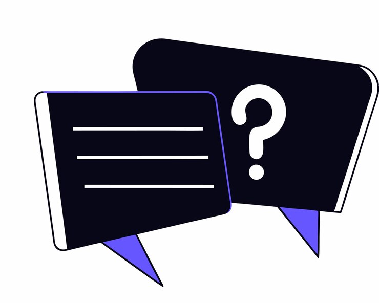 Vector speech bubble with interrogation sign icon illustration
