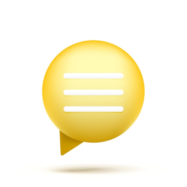 Speech bubble with lines illustration