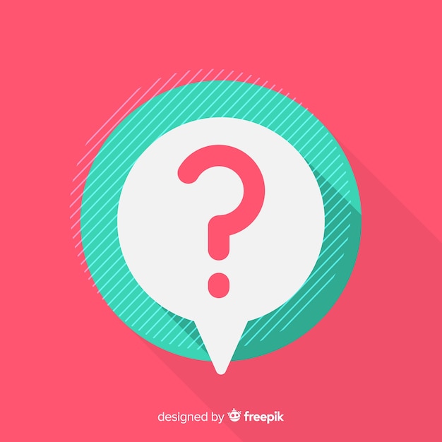 Vector speech bubble with question mark