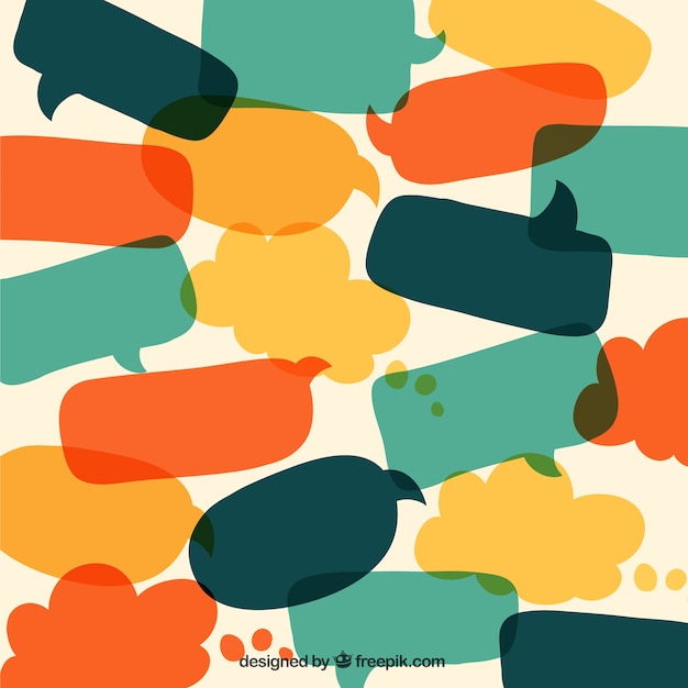 Vector speech bubbles in cartoon style