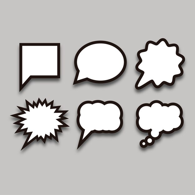 Speech bubbles collection Set of talking text bubbles speech bubble chatting box line message box