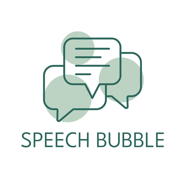 Speech bubbles color icon logo style