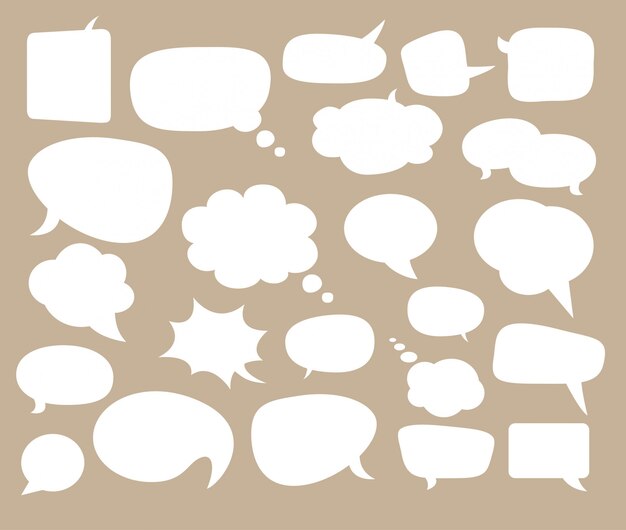 Vector speech bubbles for comics and text.