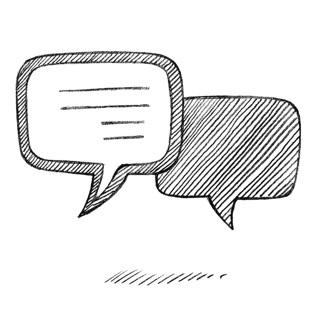 Premium Vector Speech bubbles drawing