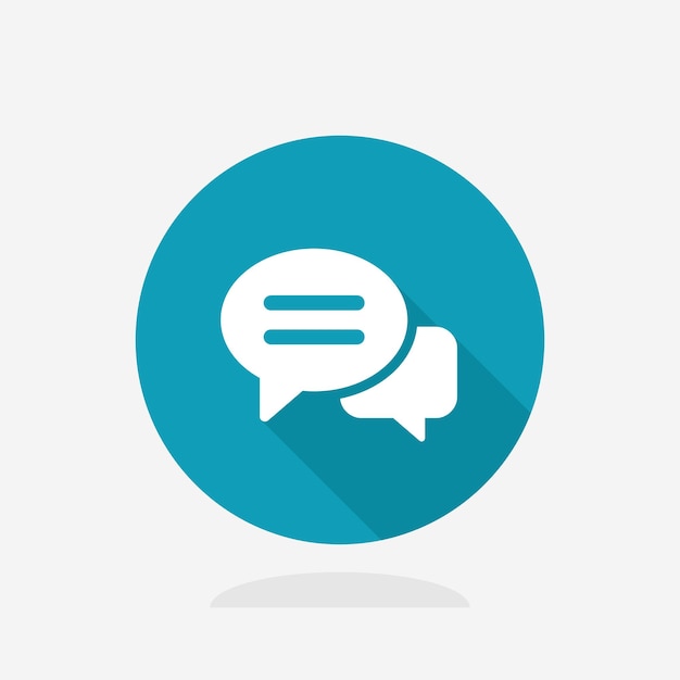Speech bubbles flat vector icon. Chat symbol, icon for mobile app.