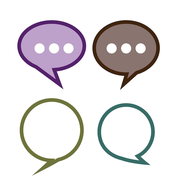 speech bubbles icon vector design templates