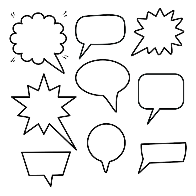 Vector speech bubbles illustration communication of ideas in vector format