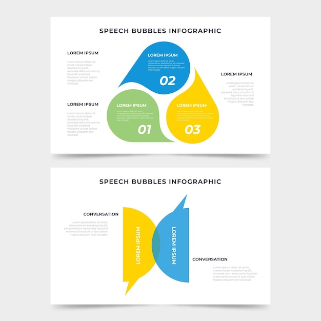 Infographics di bolle di discorso