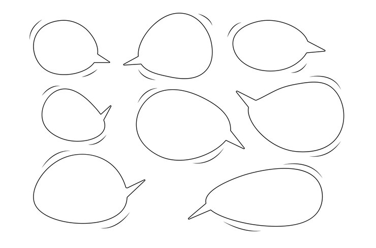 Vector speech bubbles set collection