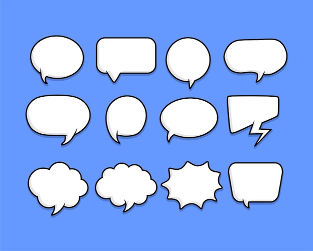 Vector speech bubbles set comics stijl