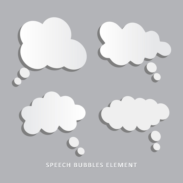 speech bubbles set element collection