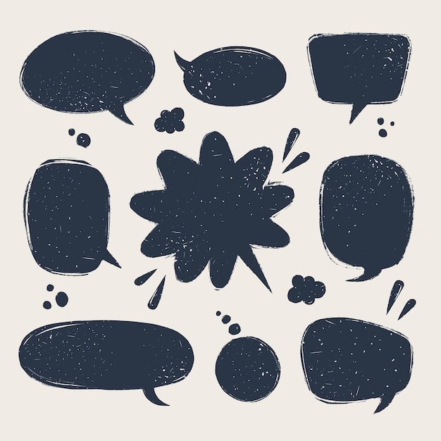 speech bubbles set