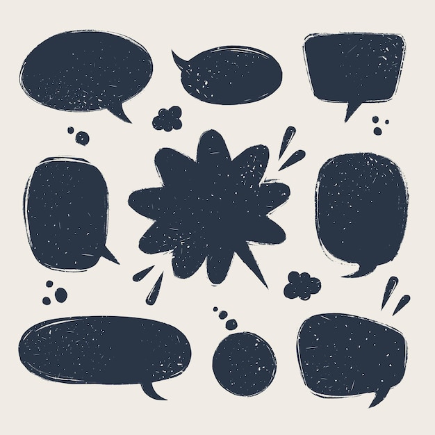 Vector speech bubbles set