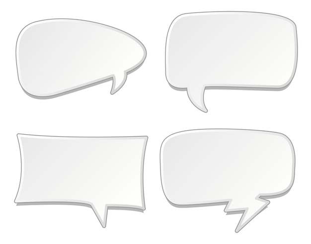 Vector speech bubbles set