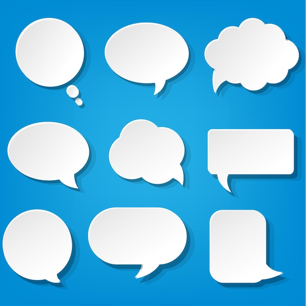 speech bubbles set