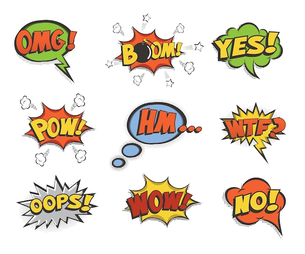 Speech bubbles set.