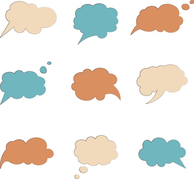 Speech bubbles set