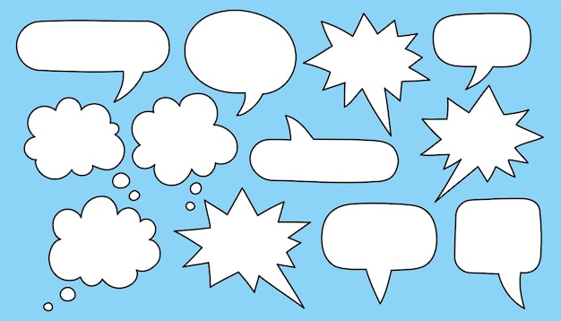 Speech bubbles set