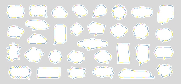 Speech bubbles of various shapes