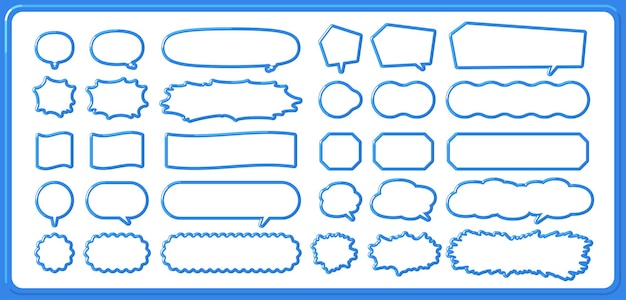 Speech bubbles of various shapes