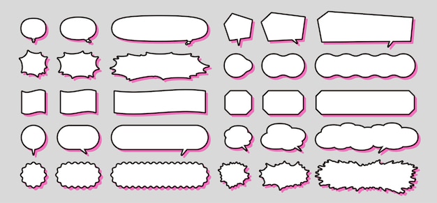 Speech bubbles of various shapes