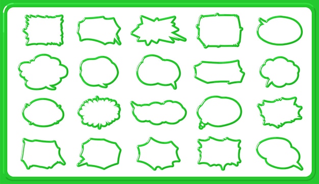 Speech bubbles of various shapes