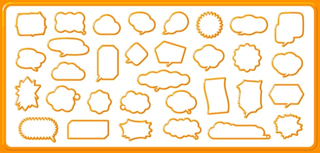 Speech bubbles of various shapes