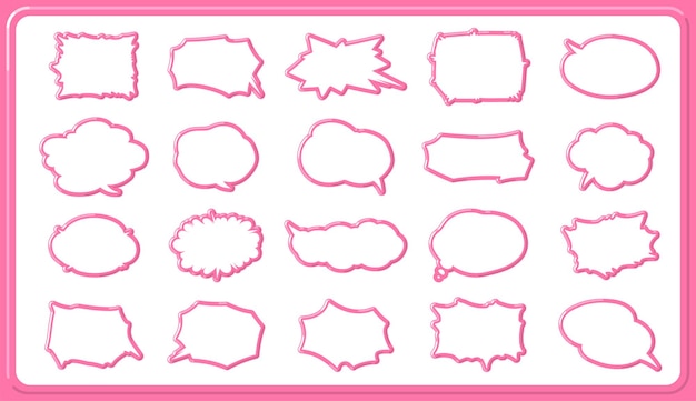 Speech bubbles of various shapes