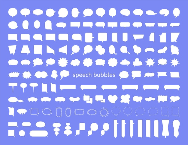 Speech bubbles vector element collection