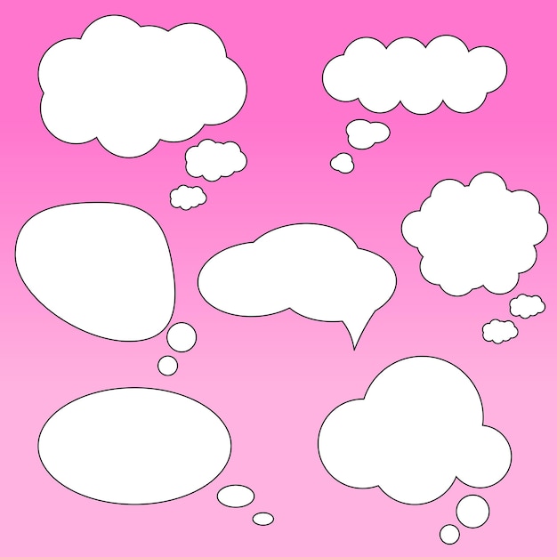 Speech bubbles in vector illustration