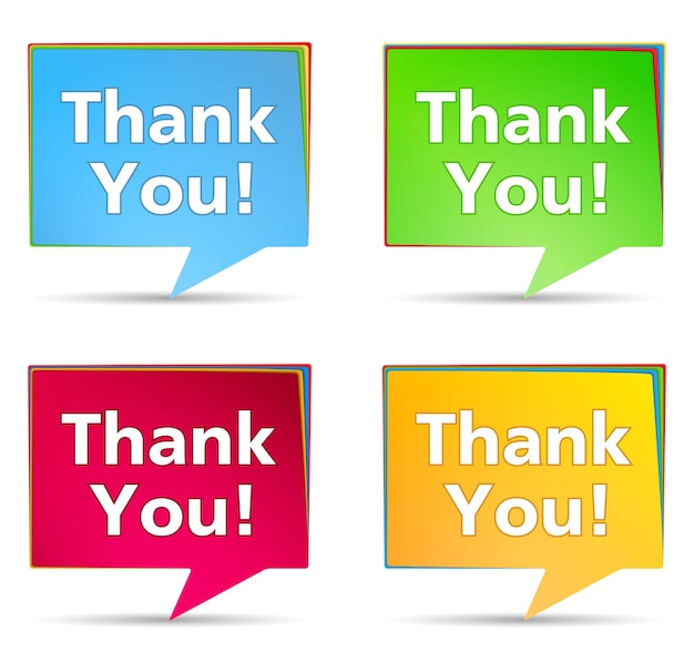 Speech bubbles with 39Thank You39 words vector eps10 illustration