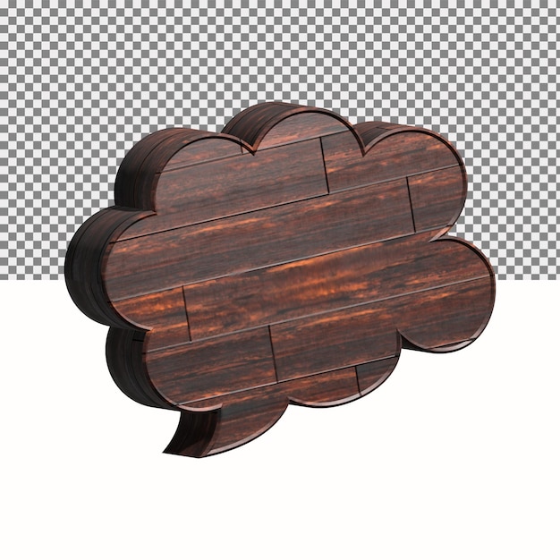 Vector speech bubbles wood in 3d style