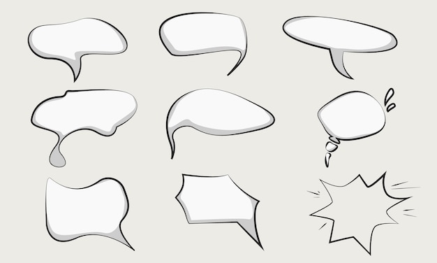 Vector speech chat bubbles set