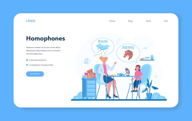 Speech therapist landing page