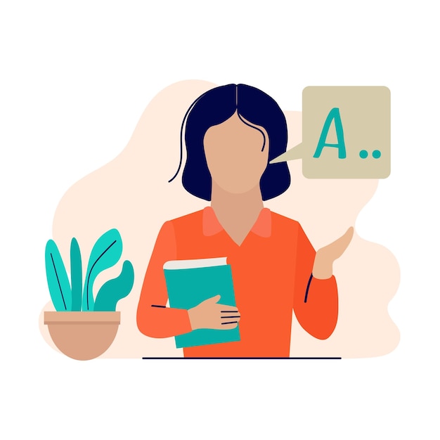 Speechtherapeut geïsoleerde vector illustratie