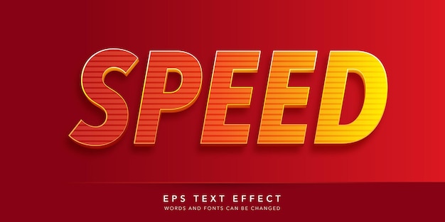 Speed 3d editable text effect