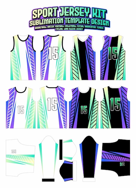 Vector speed arrow jersey design sportswear pattern template