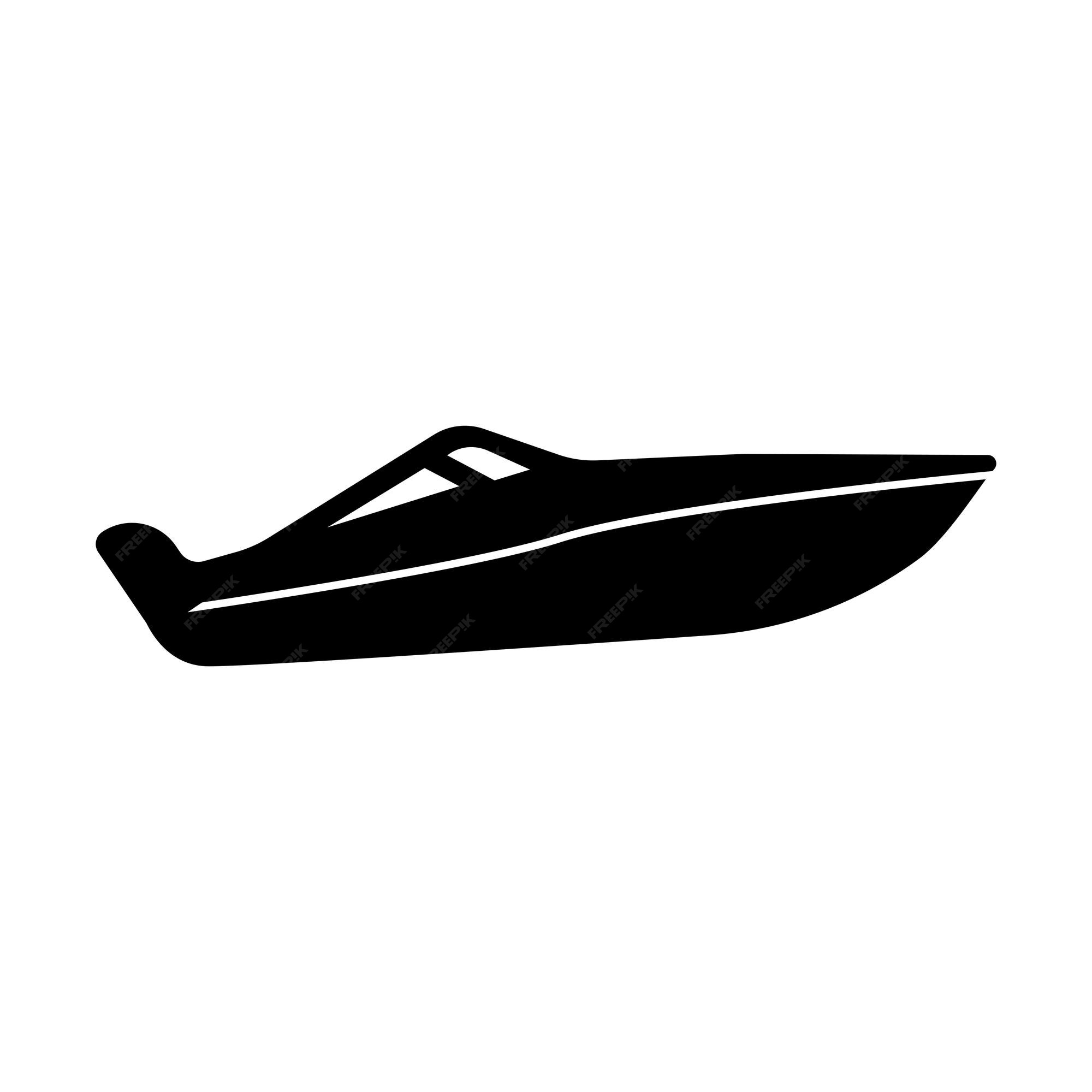 Speedboat sketch icon Royalty Free Vector Image