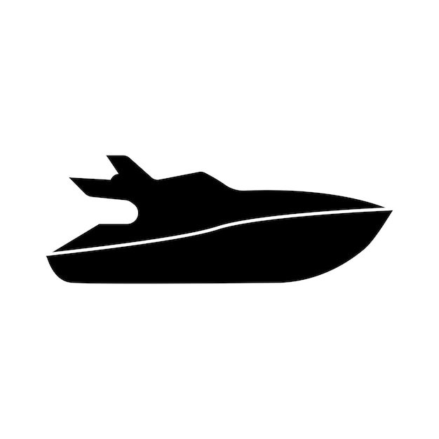 Speed boat logo vector illustration icon design template