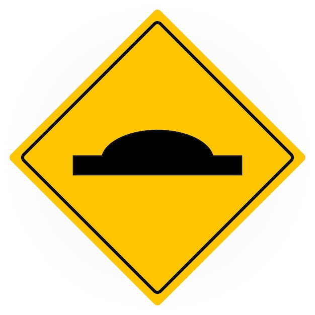 Speed bumps ahead sign