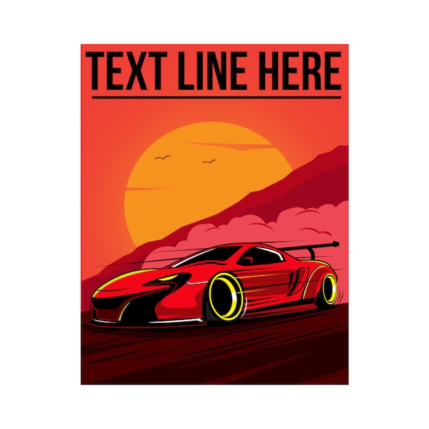 Vector speed car illustration