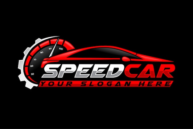 Speed car logo template